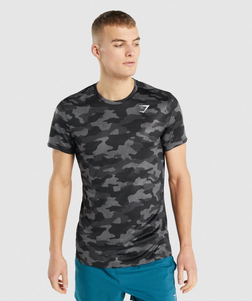 Koszulki Gymshark Arrival Męskie Camo | PL 456GKI